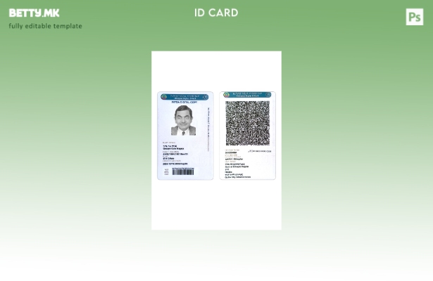 Шаблон за дигитална лична карта во модерен стил на Етиопија